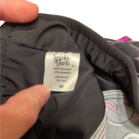 Sparkle Skirts Pink/Black Multi Floral Running Arhletic Shorts Size XS - Picture 10 of 10